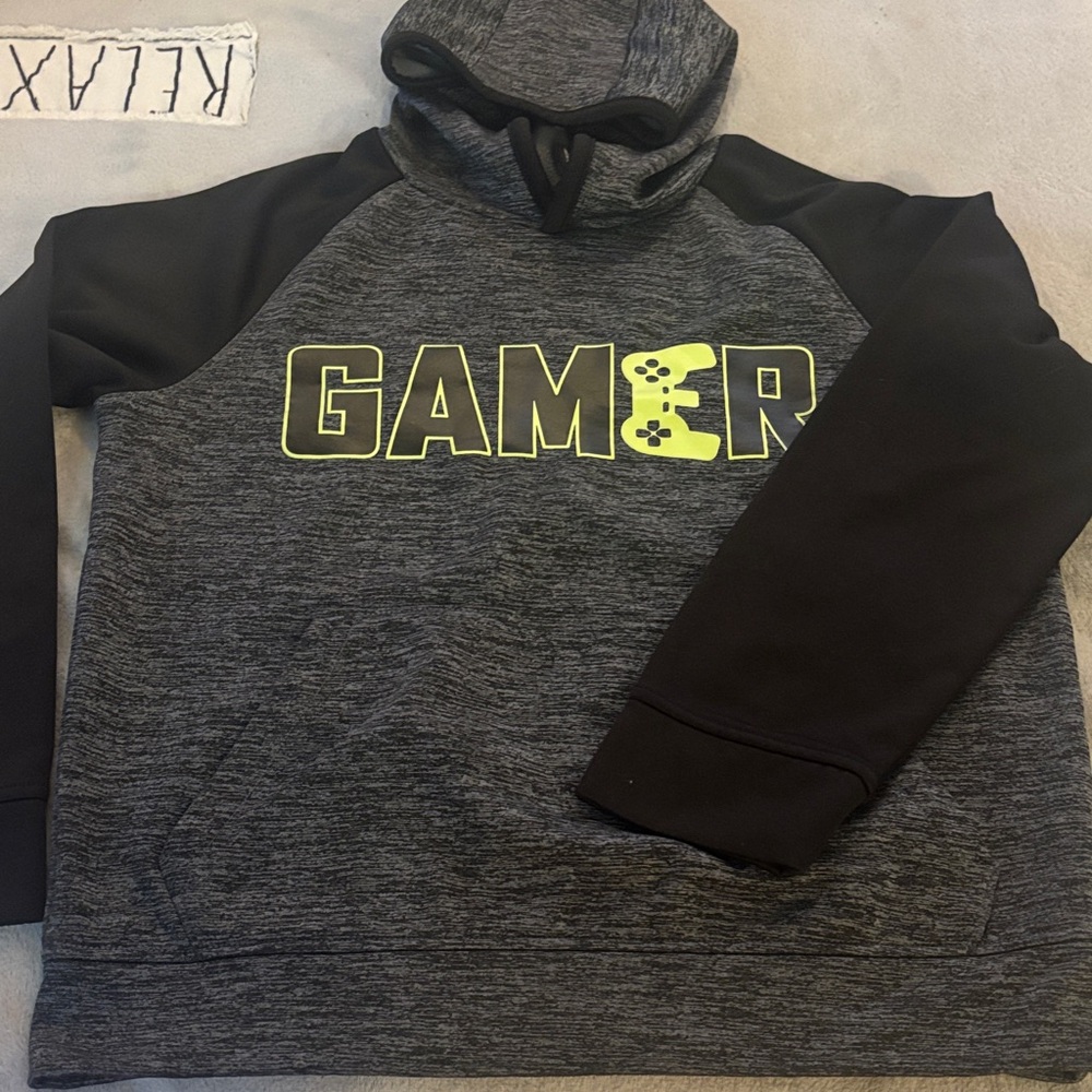 Gamer Black and Gray Hoodie
